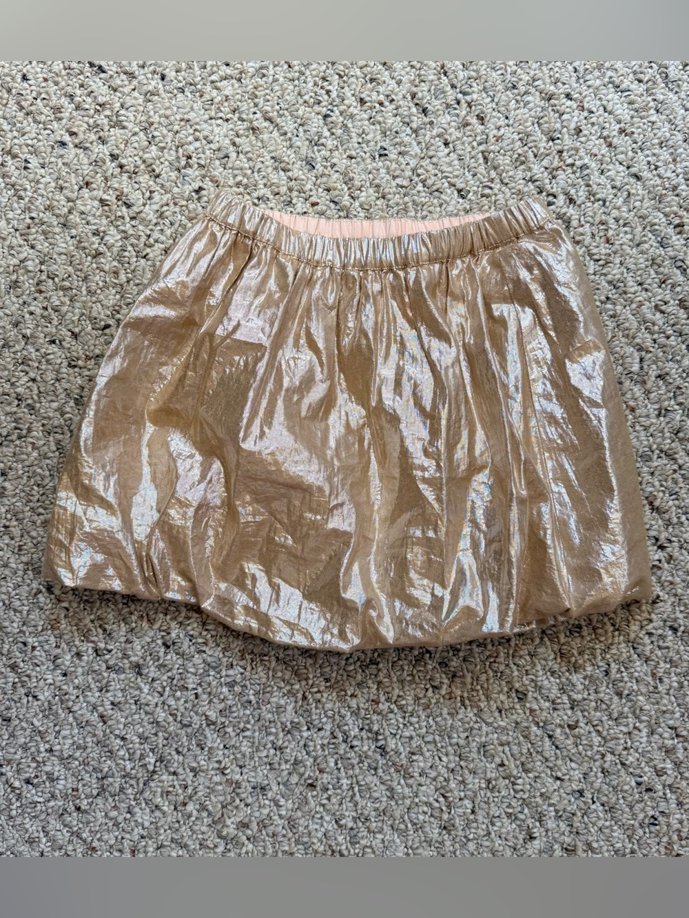 Crewcuts Metallic Bubble Skirt - Champagne Gold | girls 8